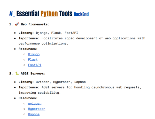Essential Python Tools for Backend Development
